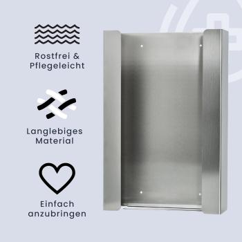 Edelstahl-Wandhalter für Handschuhboxen, 3-fach